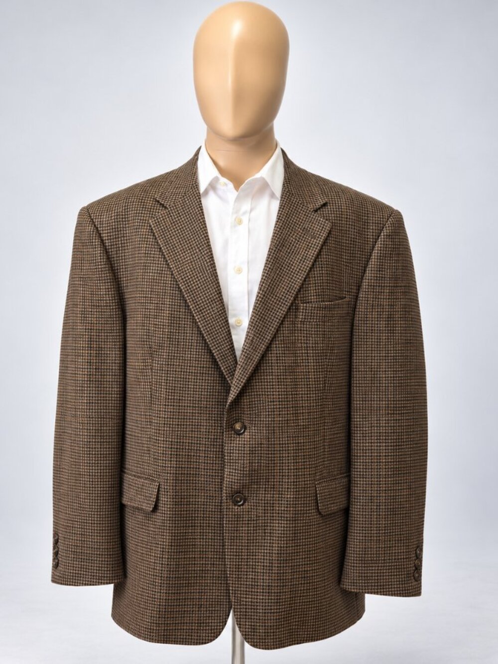 HART SCHAFFNER MARX Brown Gold Blazer Jacket US 46L Sport Coat